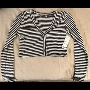 Urban Outfitters Striped Cropped Shirt